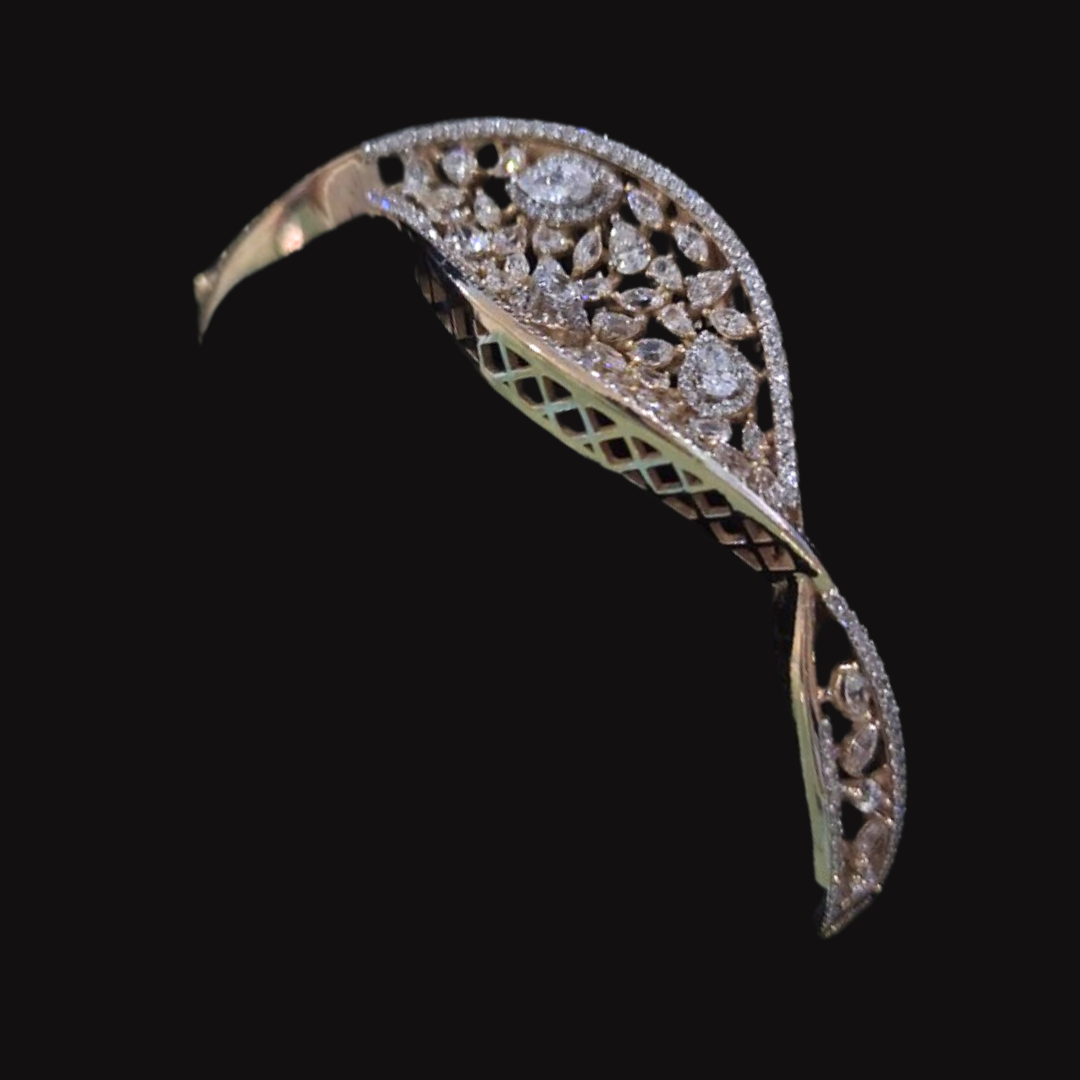 Kimtee Jewellers - The Royal Twist Loop Gold Kada